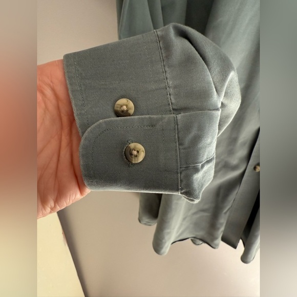 L.L. Bean Mens Blue Long Sleeve Collared Button Down Shirt SZ XL Reg 100% Cotton - Picture 5 of 8